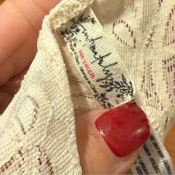 FREE PEOPLE Galloon Lace Racerback Bra Bralette in White size Small - Picture 4 of 4